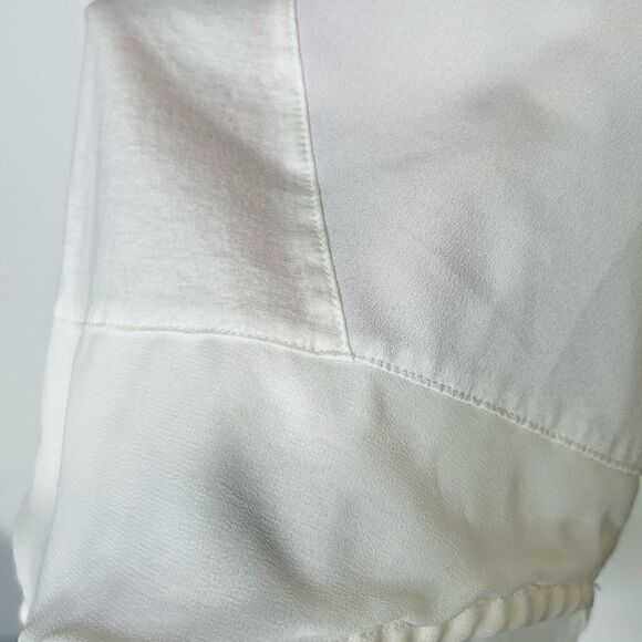 J. Crew White Cotton Poly Accent Shirt Blouse - Picture 2 of 9